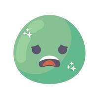 worried emoji kawaii icon isolated vector