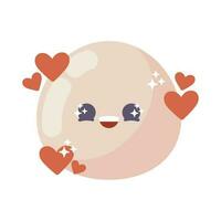 adorable emoji kawaii icon isolated vector
