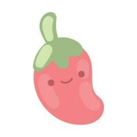 mango kawaii fruit icon isolated vector