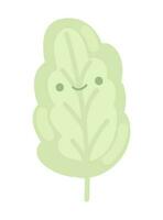 spinach kawaii vegetable icon isolated vector