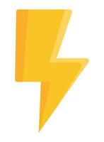 lightning power icon white background vector