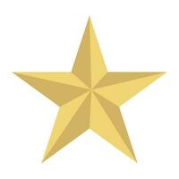 gold star decoration vector icon