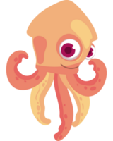 bläckfisk tecknad serie ikon png