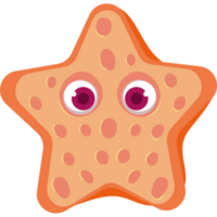 icono de dibujos animados de estrellas de mar png