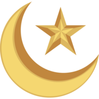 Ramadán creciente Luna y estrella png