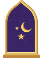 arabo finestra con Luna png