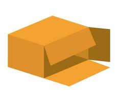 open cardboard box icon white background vector