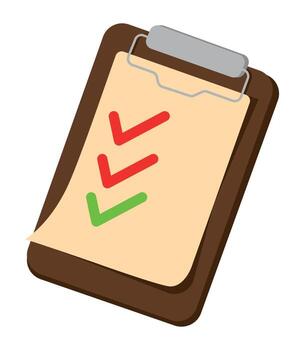 check list clipboard icon white background vector