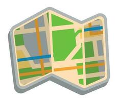 navigation map icon white background vector