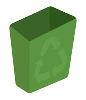 recycle ecology bin sustainability icon isolated vector