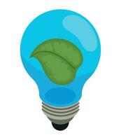 bulb ecological sustainability icon isolated vector