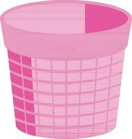 pink basket icon isolated design vector