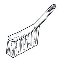 brush cleaning doodle icon isolated vector