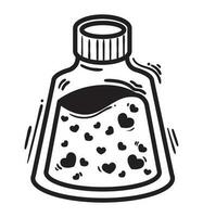 potion love doodle icon isolated vector