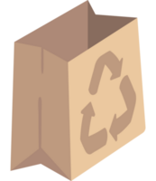 reciclar bolso ecológico sustentabilidad icono aislado png