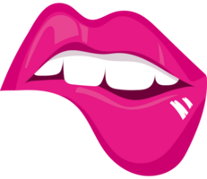 female mouth retro and nostalgic neon png