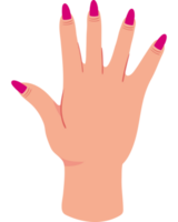 Hand von Frau retro und nostalgisch Neon- png