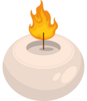 burning candle icon isolated design png