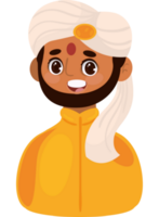 indian man portrait icon isolated png