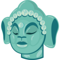 buddha head statue icon isolated png