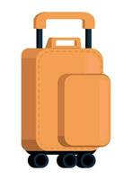 suitcase travel accessory icon isolated vector