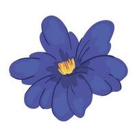 purple flower icon isolated design vector