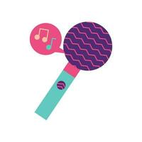 birthday karaoke mic icon white background vector