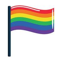 bandera de orgullo lgbtq icono aislado vector