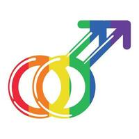 LGBTQ gay gender symbol icon isolated vector
