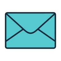 Sending communication symbol via modern e-mail technology icon isolated vector