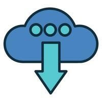 Cloud computing technology data network server icon isolated vector