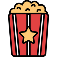 pop corn snack in bucket png