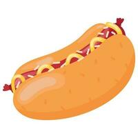 Hot dog grilled icon isolated vector