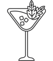 Cocktail mit Minze Blatt png