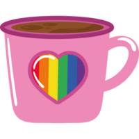 mug with Pride flag LGBTQ png