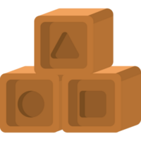 geometric blocks wood toy png