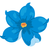blaues Blumensymbol png