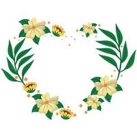 flowers and leaves vector