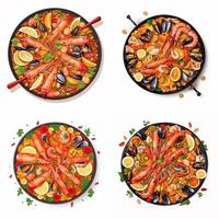 Paella traditional Spanish food photo