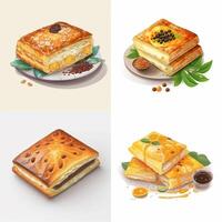 Martabak with sweet and soft taste, Indonesian traditional food, . photo