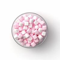 Chewy candies or marshmallows are soft. photo