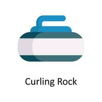 curling rock vector plano icono diseño ilustración. Deportes y juegos símbolo en blanco antecedentes eps 10 archivo