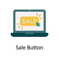 Sale Button Vector  Flat Icon Design illustration. Ecommerce and shopping Symbol on White background EPS 10 File