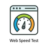 Web Speed Test Vector Fill outline Icon Design illustration. Seo and web Symbol on White background EPS 10 File