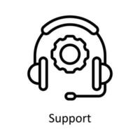 Support Vector  outline Icon Design illustration. Seo and web Symbol on White background EPS 10 File