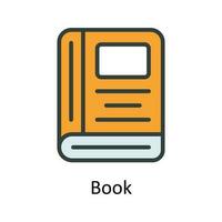 Book Vector Fill outline Icon Design illustration. User interface Symbol on White background EPS 10 File