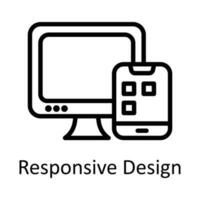 Responsive Design Vector  outline Icon Design illustration. Seo and web Symbol on White background EPS 10 File