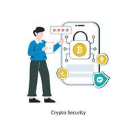 Crypto Security Flat Style Design Vector illustration. Stock illustration