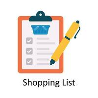 Shopping List Vector  Flat Icon Design illustration. Ecommerce and shopping Symbol on White background EPS 10 File