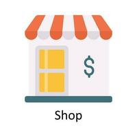 Shop Vector  Flat Icon Design illustration. Ecommerce and shopping Symbol on White background EPS 10 File